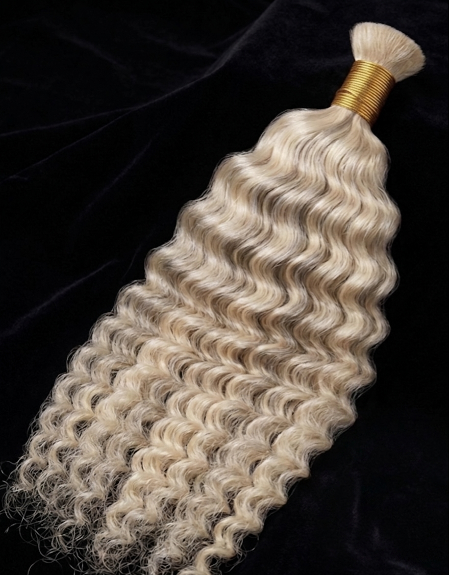 Custom Ash Blonde Deep Wave Boho Hair